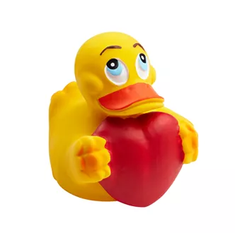 Badeente mit Herz gelb