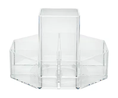 Porte-maquillage Tula transparent 360° tournant