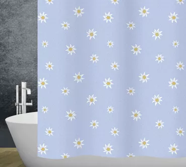 Duschvorhang Textil Edelweiss